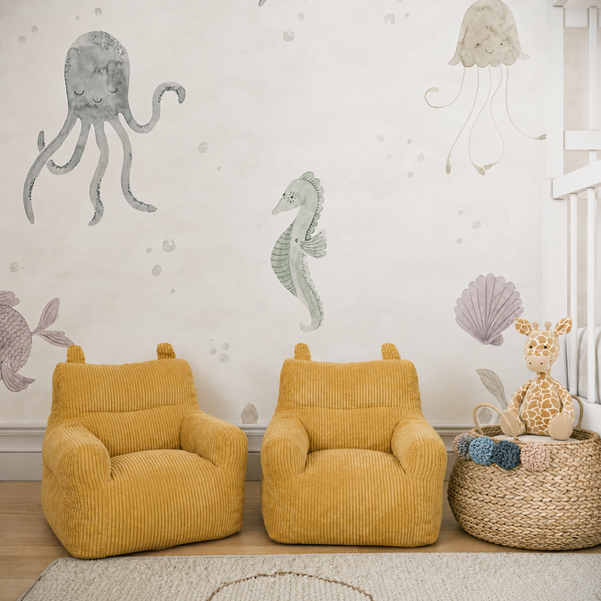 Parker - Kids Yellow All Foam Chair