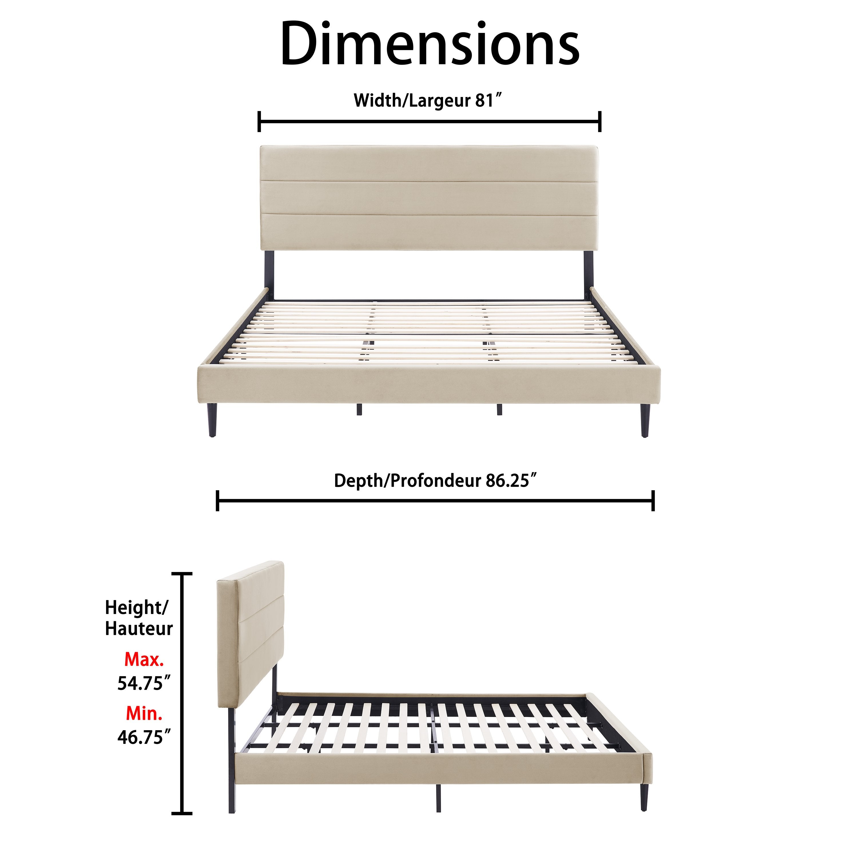 Nori 3-Piece King Bed - Beige