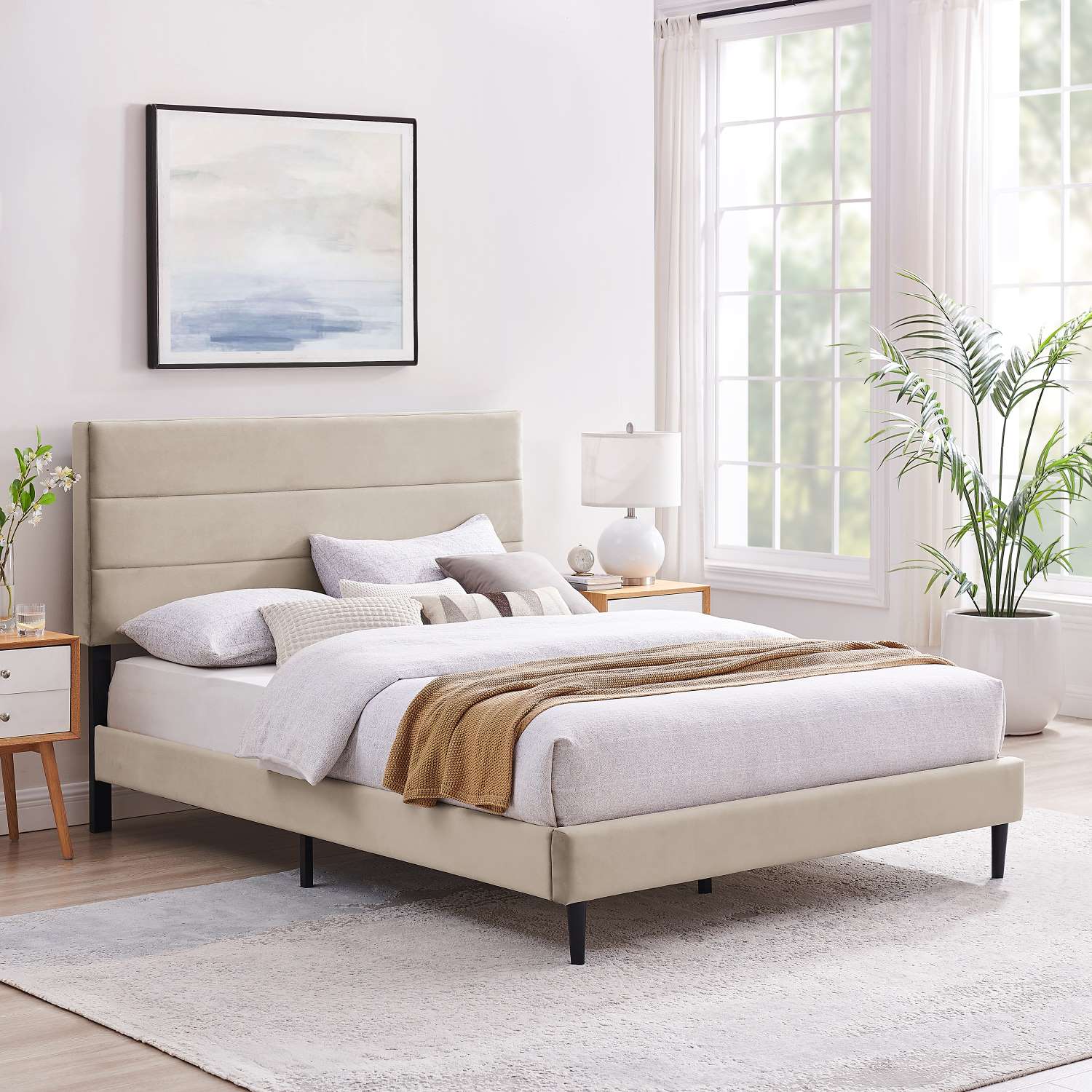 Nori 3-Piece Queen Bed - Beige