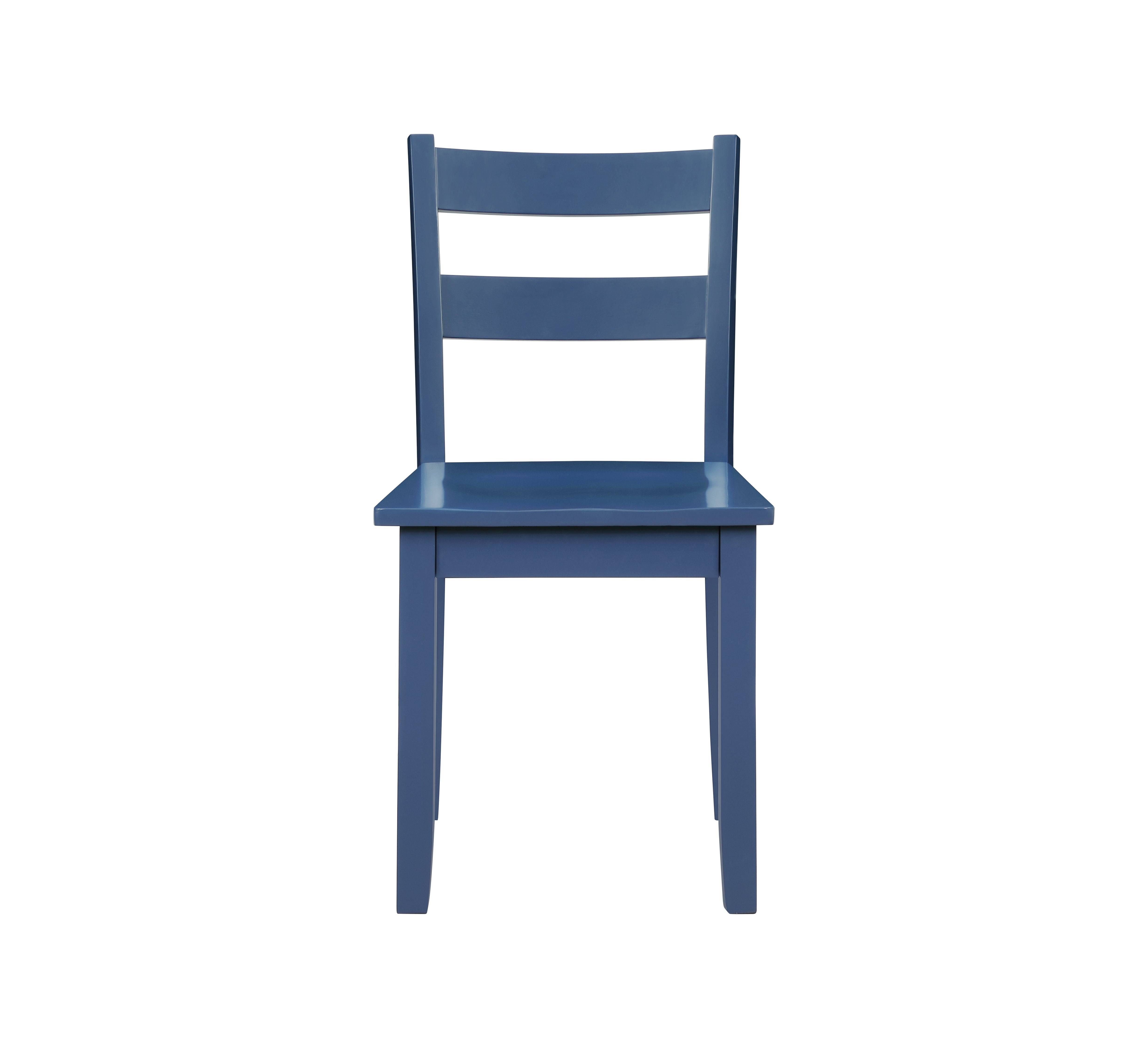 Florian 3-Piece Square Drop Leaf Dining Set - White, Navy