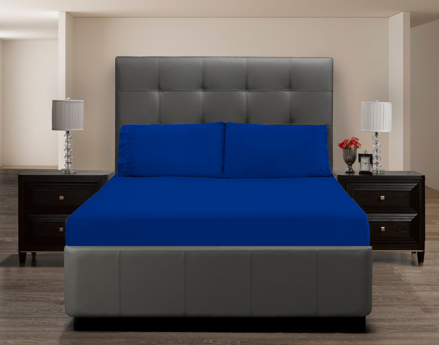 Nilus Queen Sheet Set - Navy