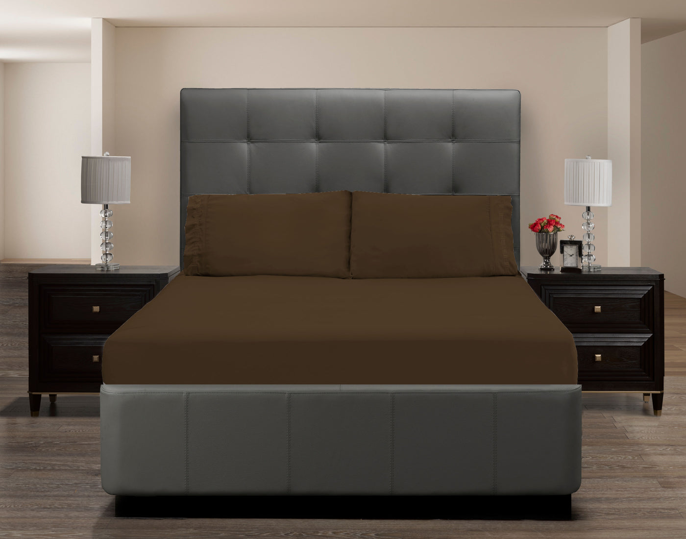 Nilus Queen Sheet Set - Brown