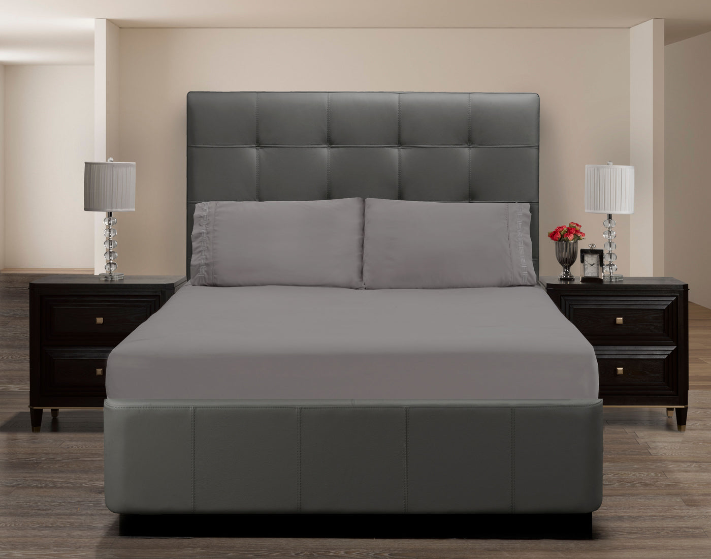Nilus Twin Sheet Set - Dark Grey
