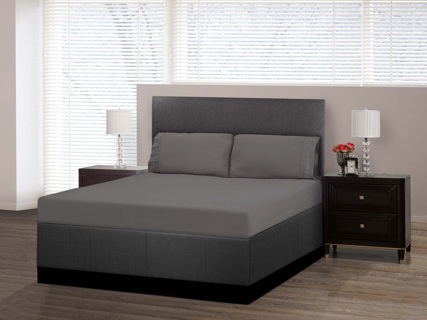 Nilus Twin Sheet Set - Dark Grey