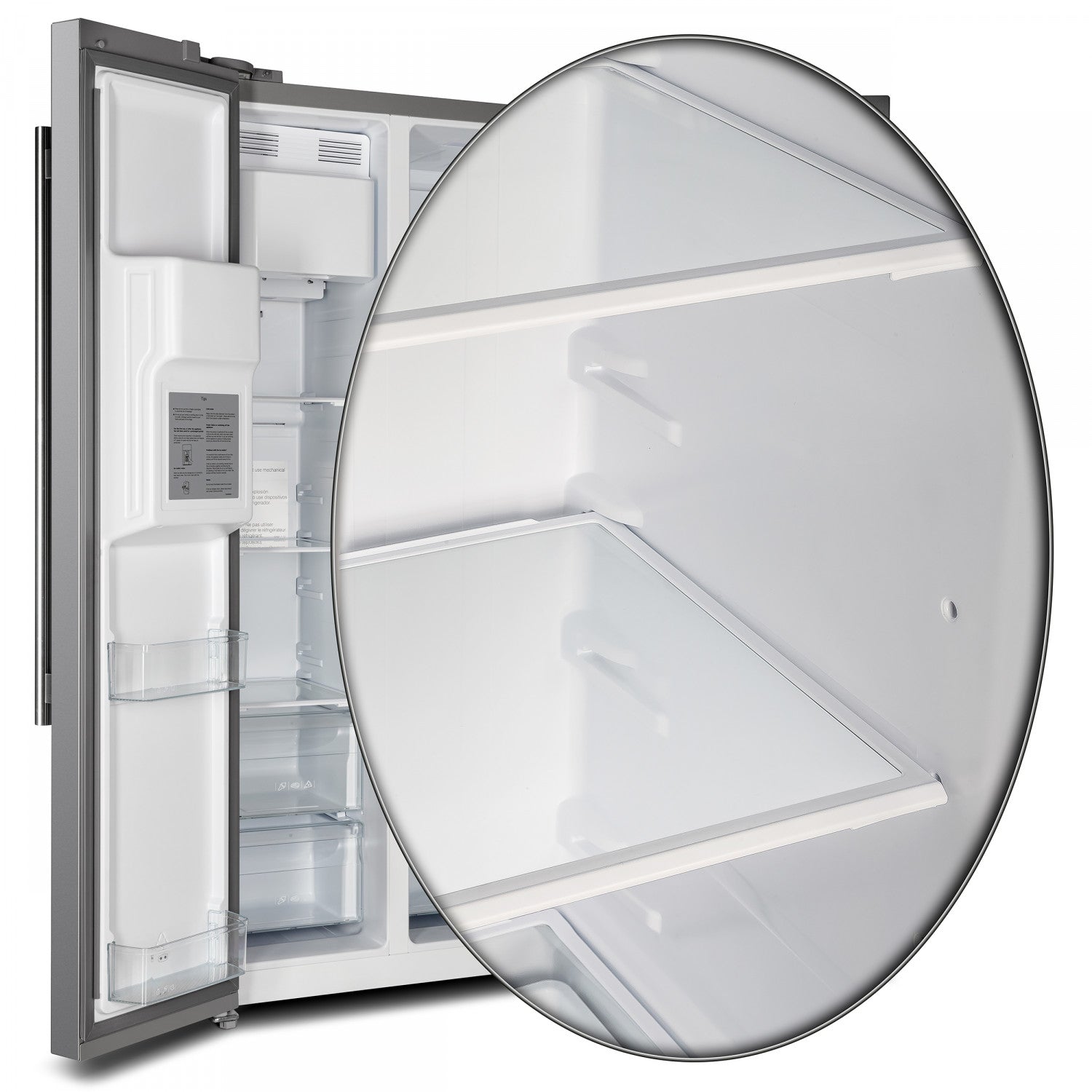 Forno Salerno 40" 20 Cu.Ft. Stainless Steel Built-in Side-by-Side Refrigerator with Ice & Water Dispenser - FFRBI1844-40SG