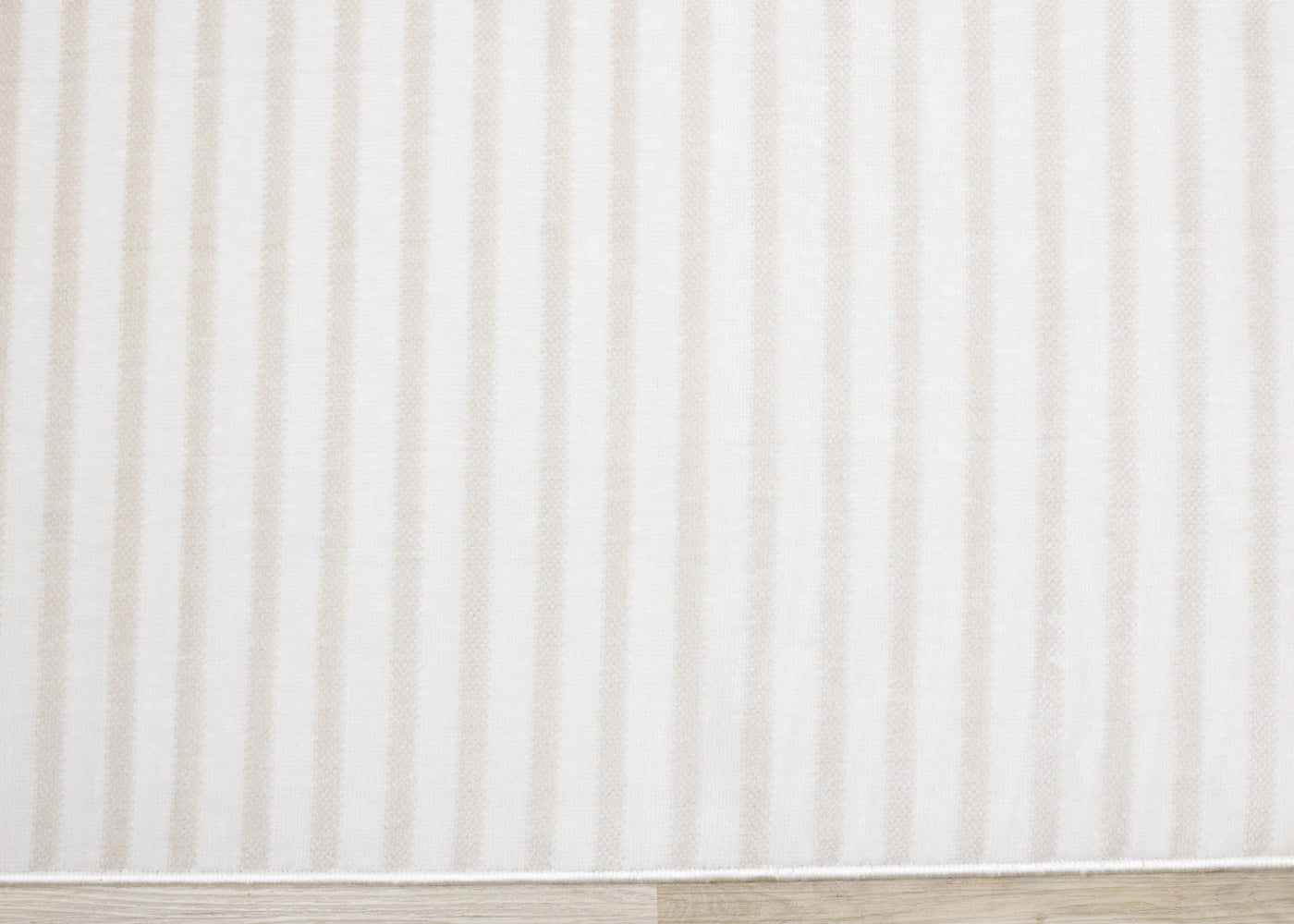 Machine Washable Modern Stripes Area Rug - Cream Beige - 8' X 11'