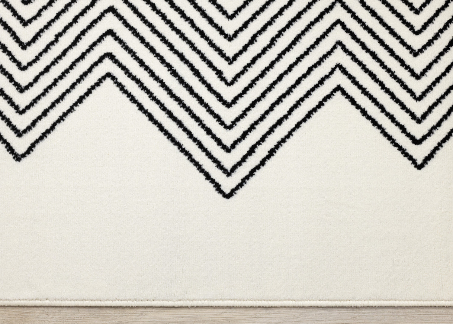 Functional Modern Soundwaves Area Rug - 8' X 11' - White/Black