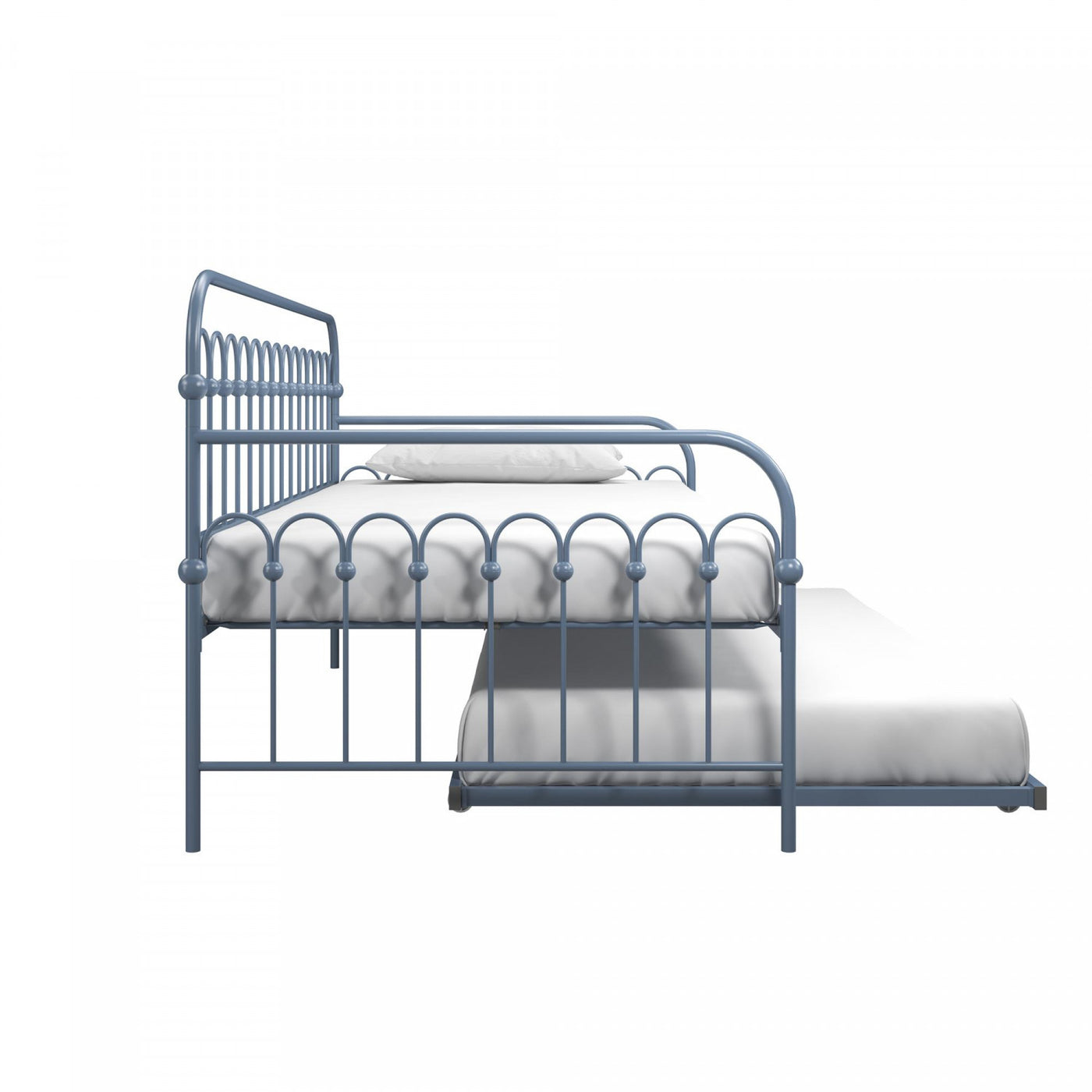 Novogratz Bright Pop Metal Twin Daybed with Trundle - Stone Blue