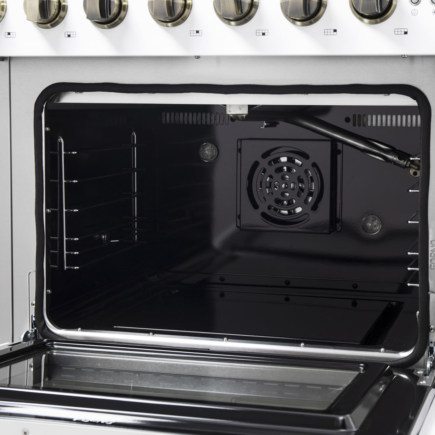 Forno Galiano 48" White Freestanding French Door Double Oven Gas Range (6.58 Cu. Ft.) - FFSGS6444-48WHT