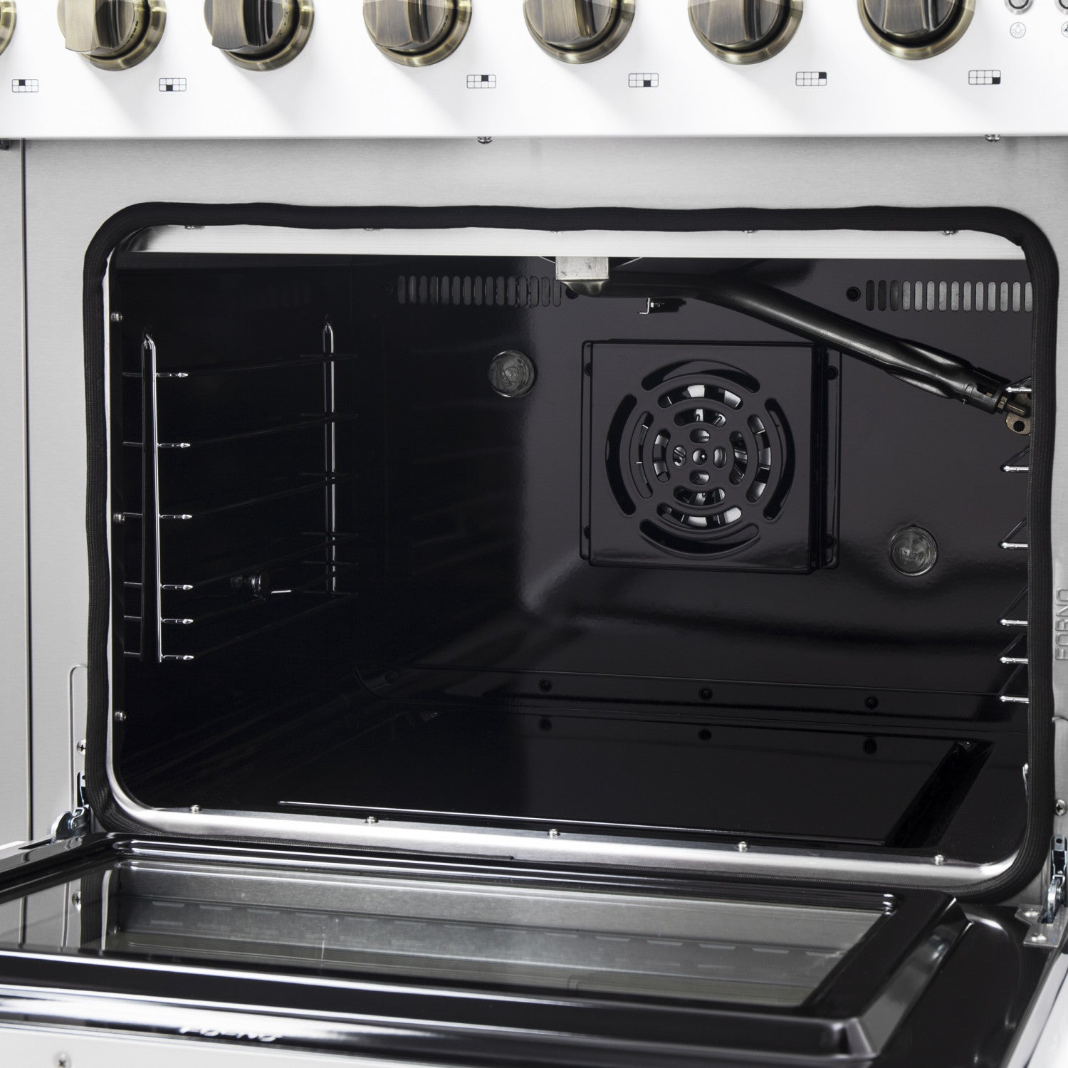 Forno Galiano 48" White Freestanding Double Oven Gas Range (6.58 Cu. Ft.) - FFSGS6444-48WHT