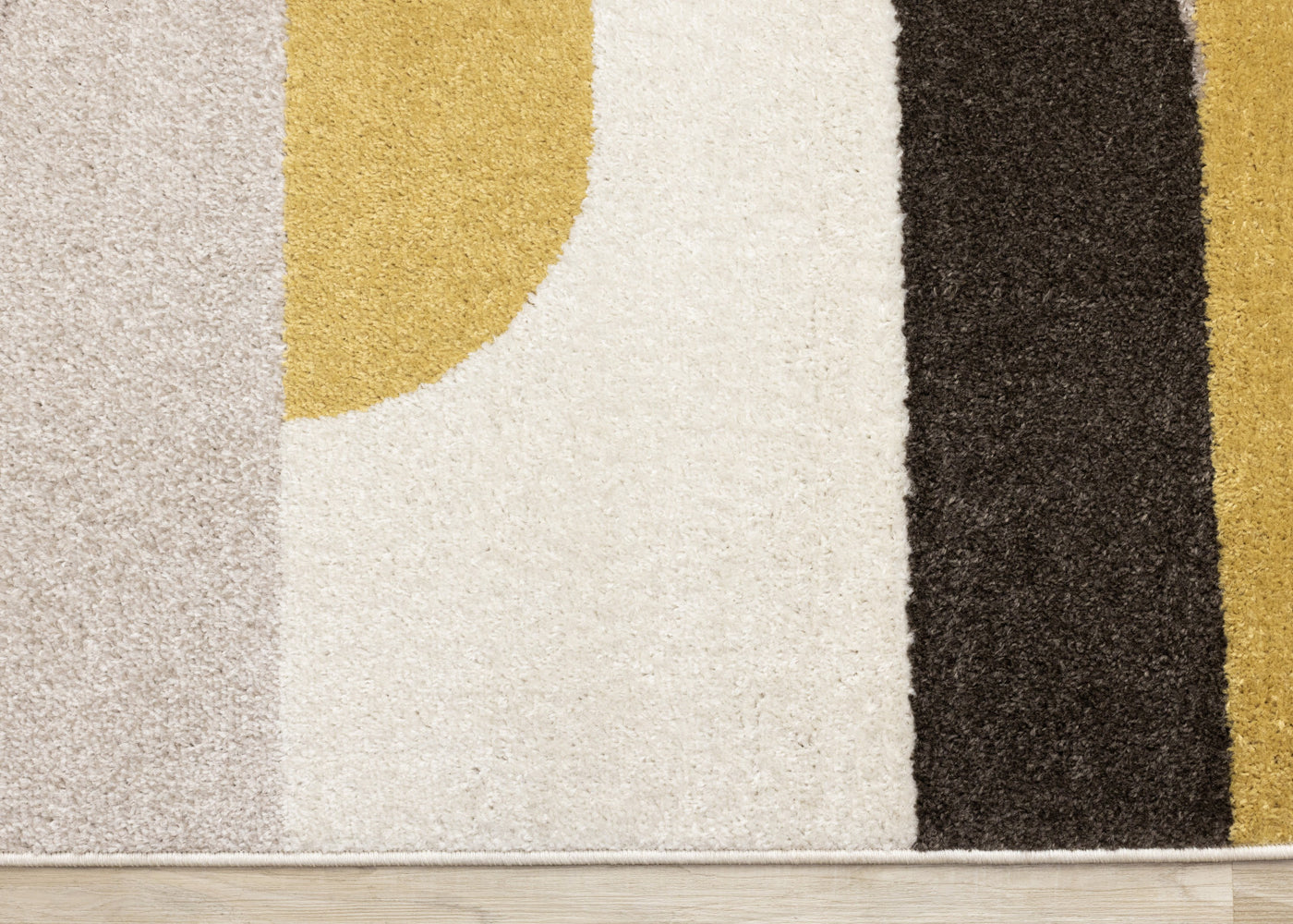 Maui Contemporary Geometric Area Rug - Cream Yellow - 8' X 11'