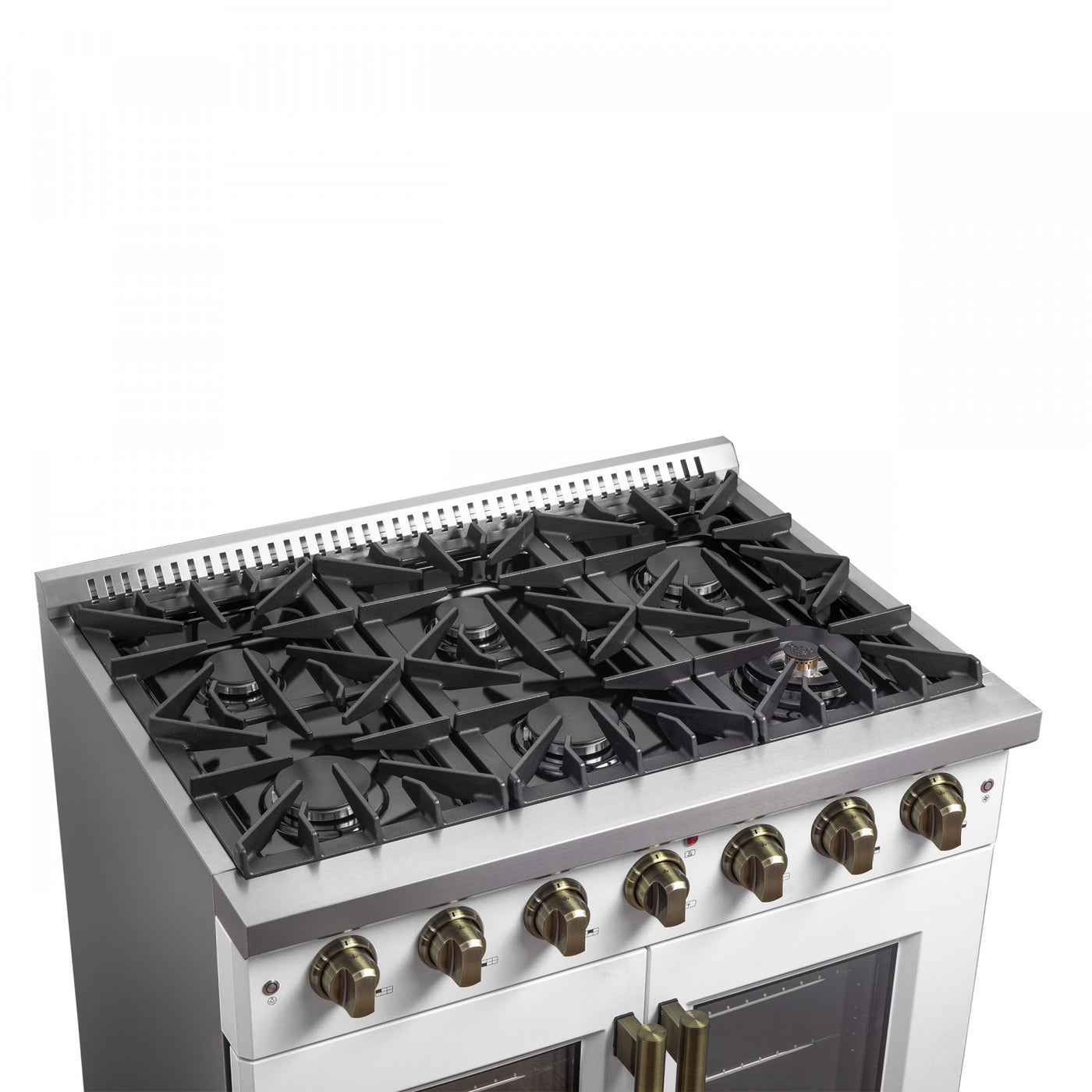 Forno Galiano 36" White French Door Freestanding Gas Range (5.36 Cu. Ft.) - FFSGS6444-36WHT