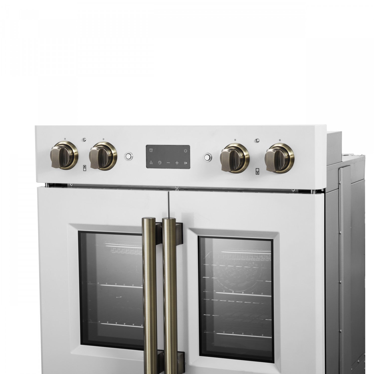 Forno Asti White 30" French Door Double Wall Oven with Dual True Convection and Air Fry (7.36 Cu. Ft.) - FBOEL1340-30WHT
