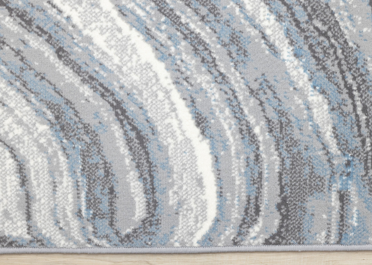 Functional Modern Area Rug - 7' X 10' - Blue/Grey