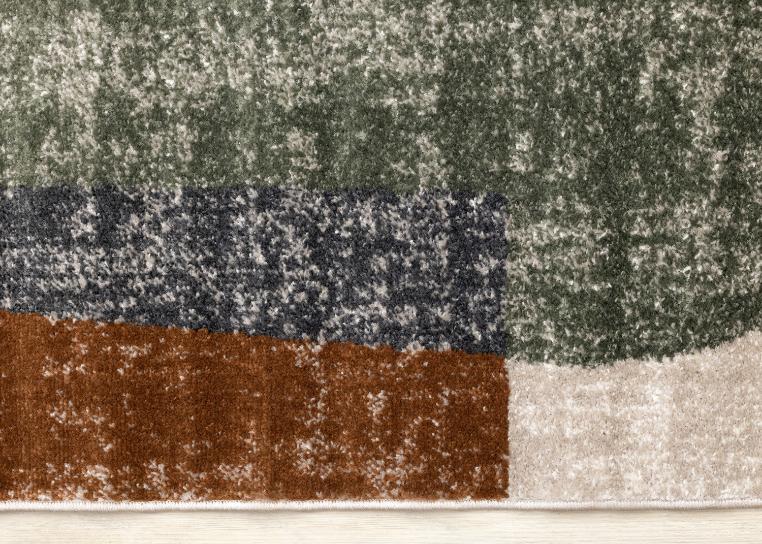 Maui Modern Geometric Area Rug - 8' X 11' - Grey/Green/Yellow