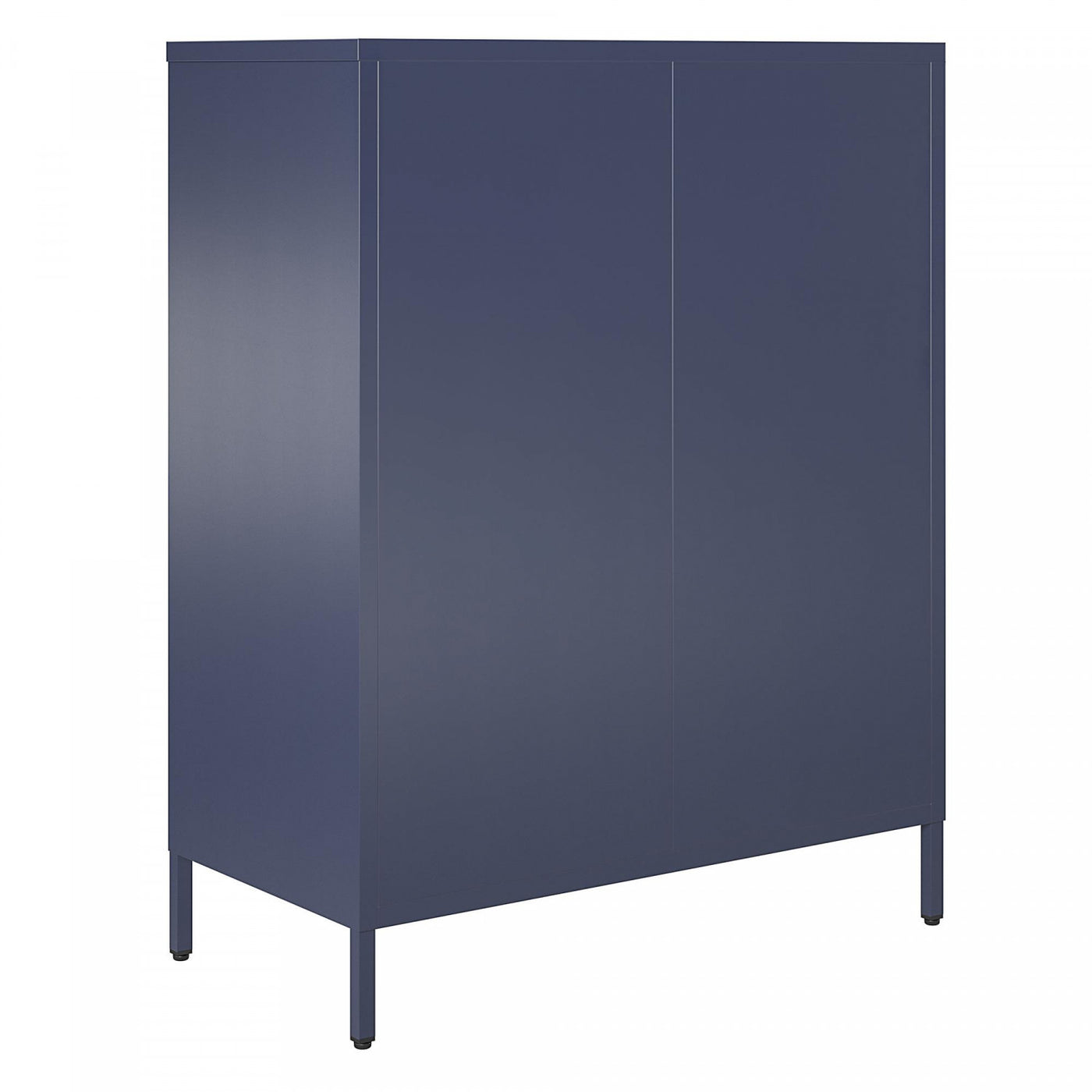 Channing 2 Door Storage Cabinet with Mesh Metal - Navy