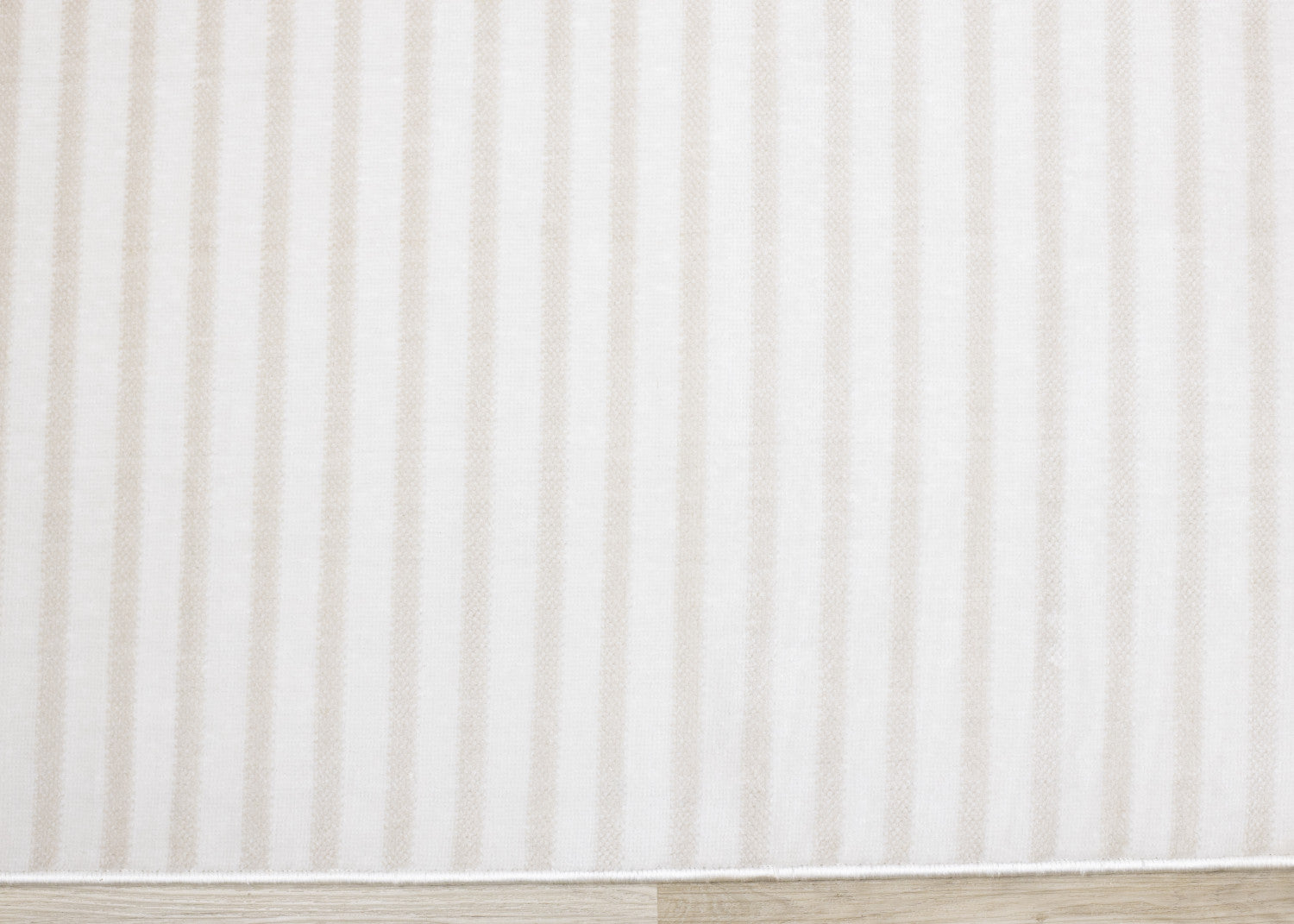 Machine Washable Modern Stripes Area Rug - Cream Beige - 5' X 8'