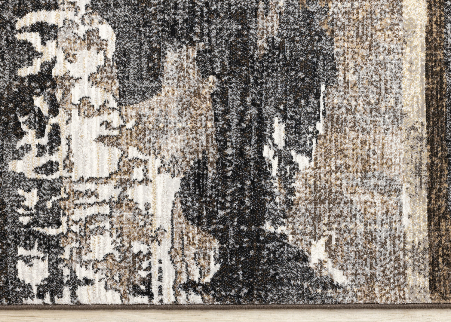 Allure Modern Dark Area Rug - Black Brown - 8' X 11'