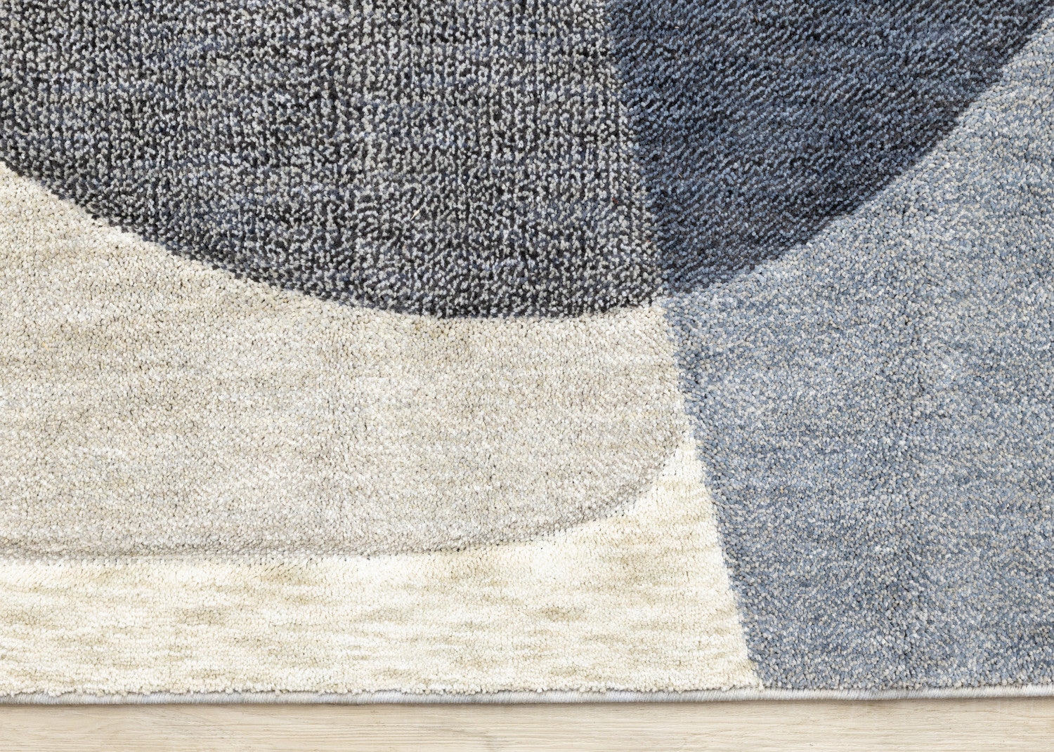 Recycled Polyester Modern Teardrop Area Rug - 8' X 11' - Blue/Grey
