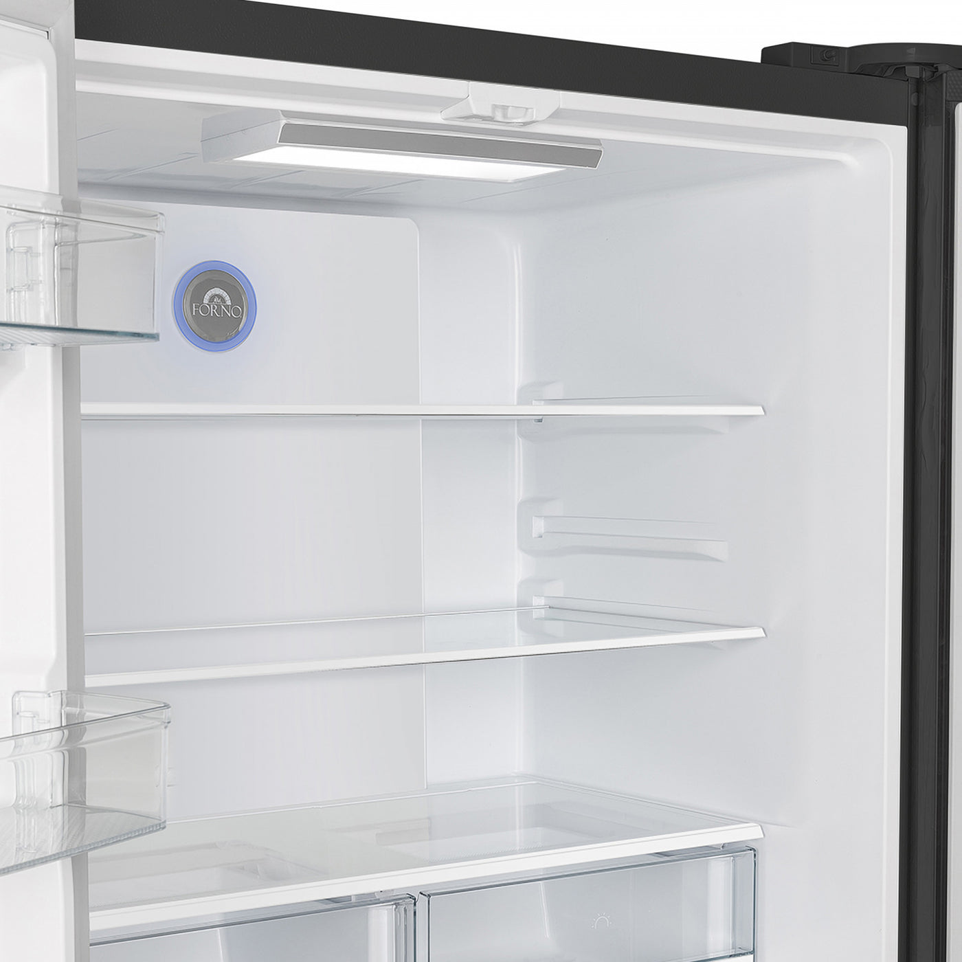 Forno Moena Black Counter-Depth French Door Refrigerator with Ice Maker (19.2 Cu. Ft.) - FFRBI1820-36BLK
