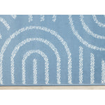 Functional Modern Links Area Rug - 5' X 8' - Blue/Cream