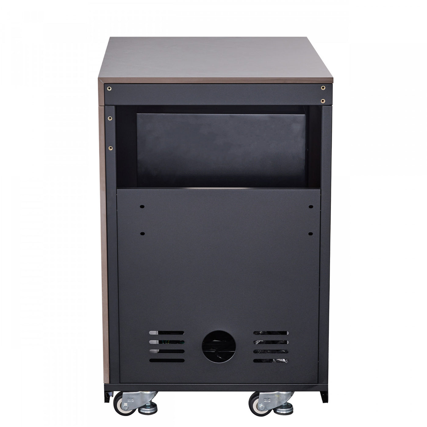 Forno Rimini Gray Countertop Outdoor Kitchen with 30" 62,600 BTU BBQ and Beverage Centre - FODKT2544BLK