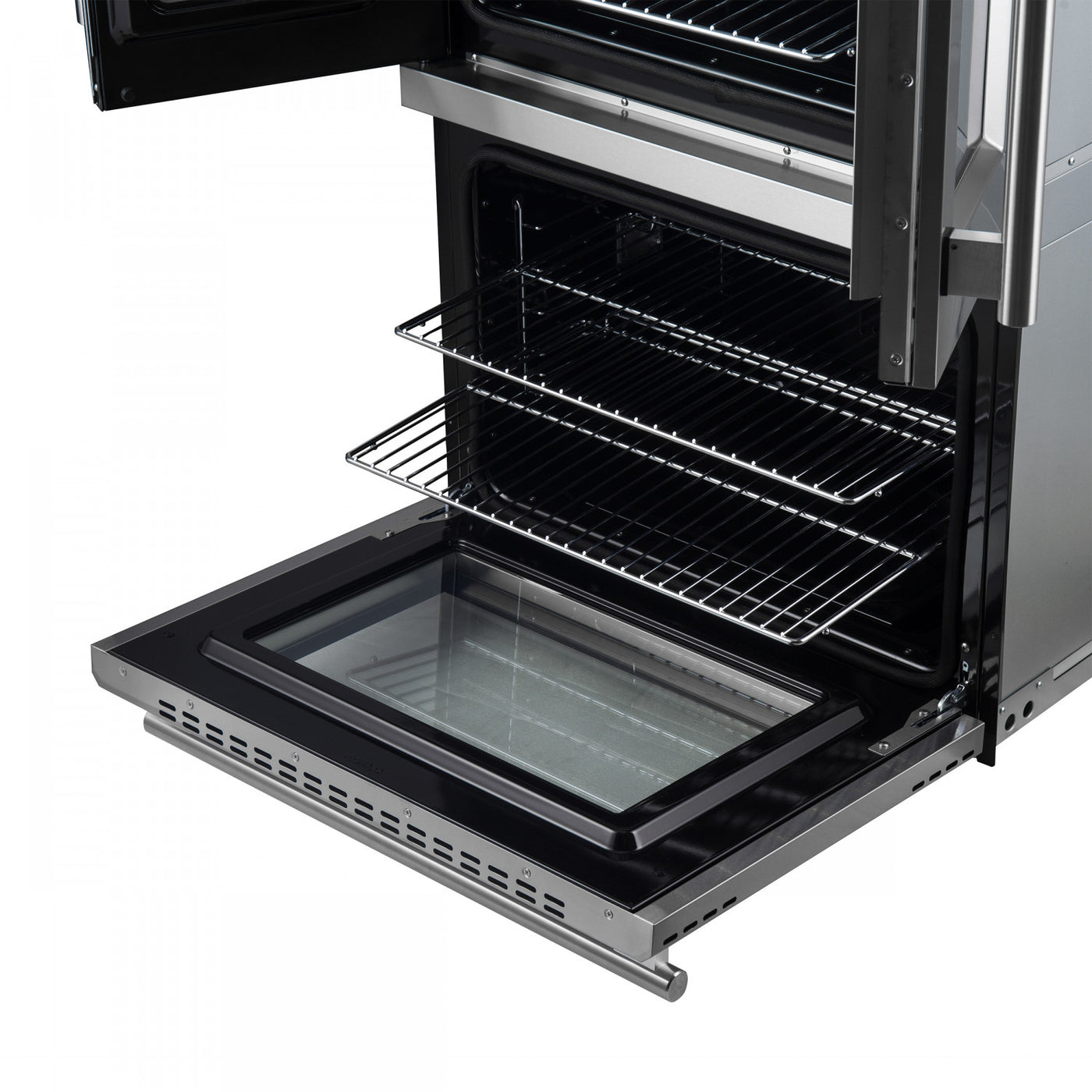 Forno Asti Stainless Steel 30" French Door Double Wall Oven With Dual True Convection And Air Fry (7.36 Cu. Ft.) - FBOEL1340-30