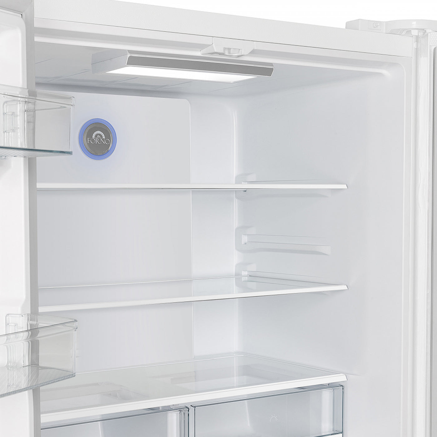 Forno Moena White Counter-Depth French Door Refrigerator with Ice Maker (19.2 Cu. Ft.) - FFRBI1820-36WHT