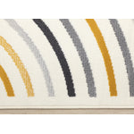 Functional Modern Curves Area Rug - Cream Yellow - 5' X 8'