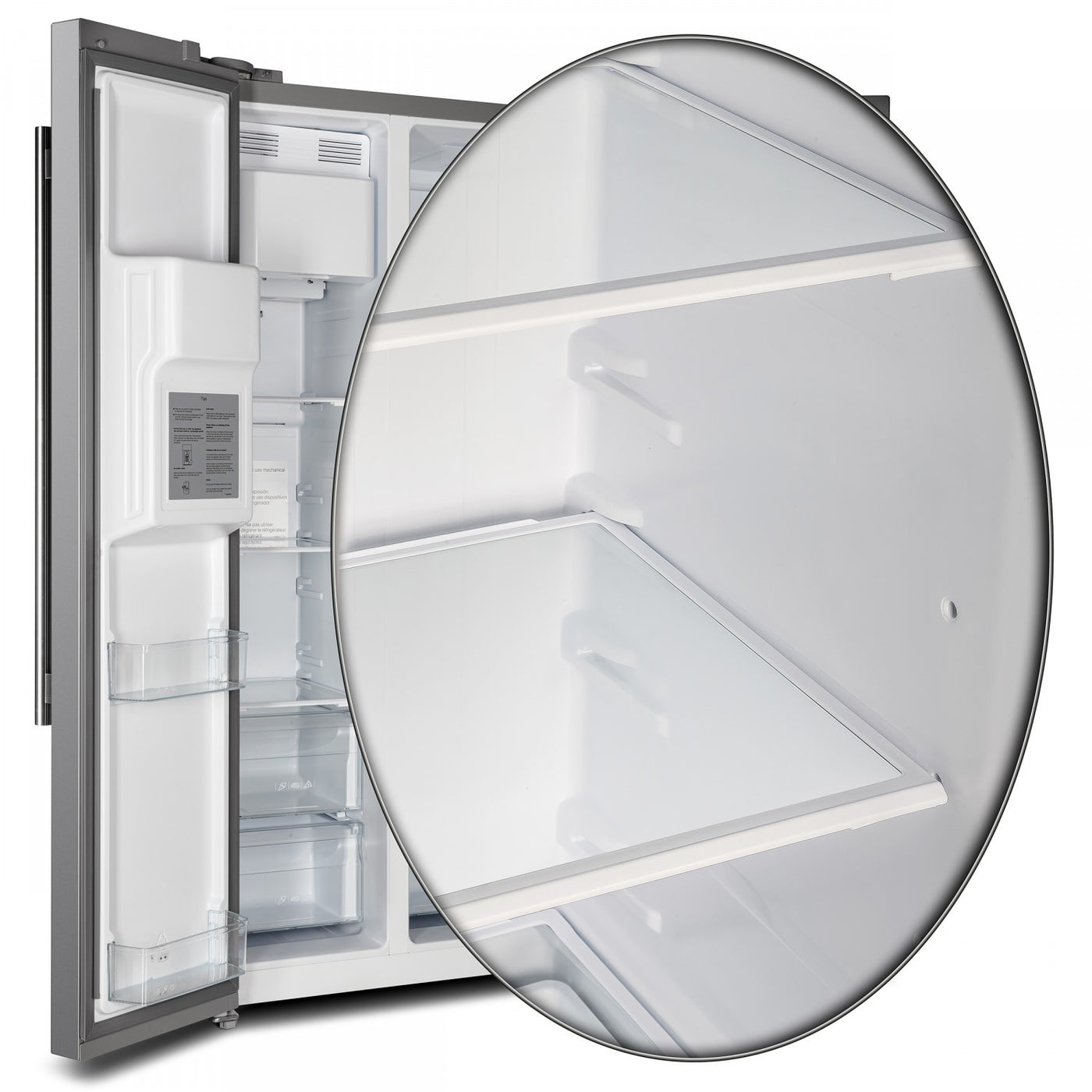 Forno Salerno 36" Stainless Steel Freestanding Side-by-Side Refrigerator With Ice & Water Dispenser (20 Cu. Ft.) - FFRBI1844-36SB