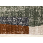 Maui Modern Geometric Area Rug - Grey Green Yellow - 5' X 8'