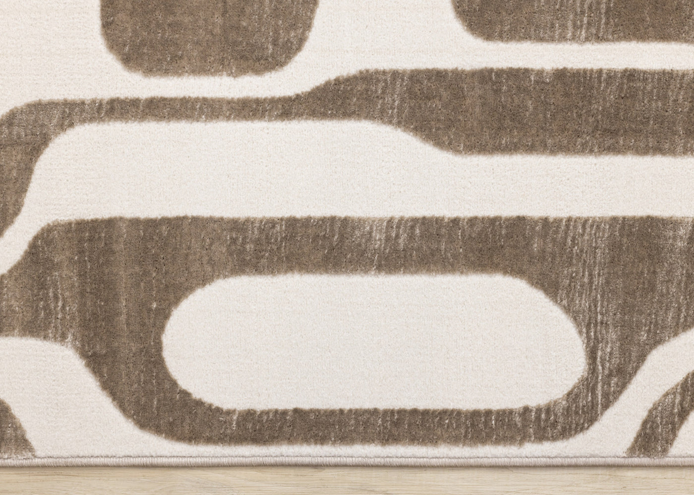 Logan Modern Area Rug - Brown Cream - 8' X 11'