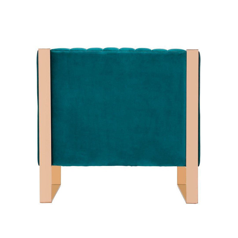 Adulis Velvet Accent Chair - Teal