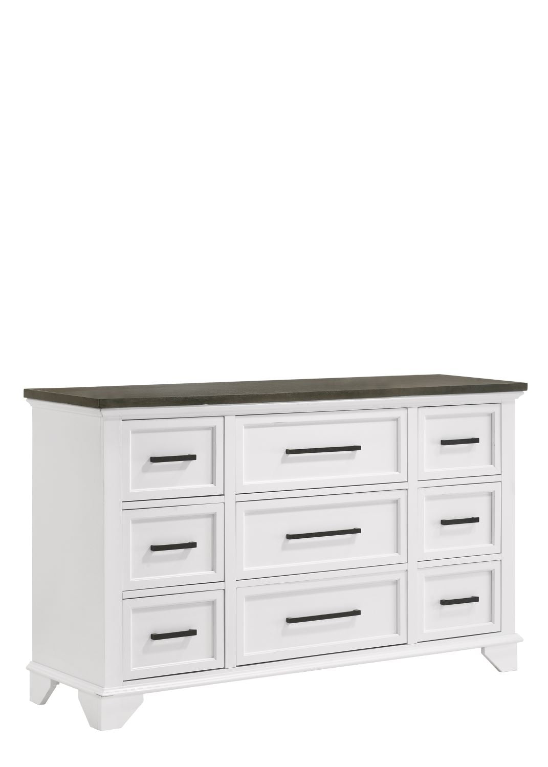 Abigail 9-Drawer Dresser - White and Grey