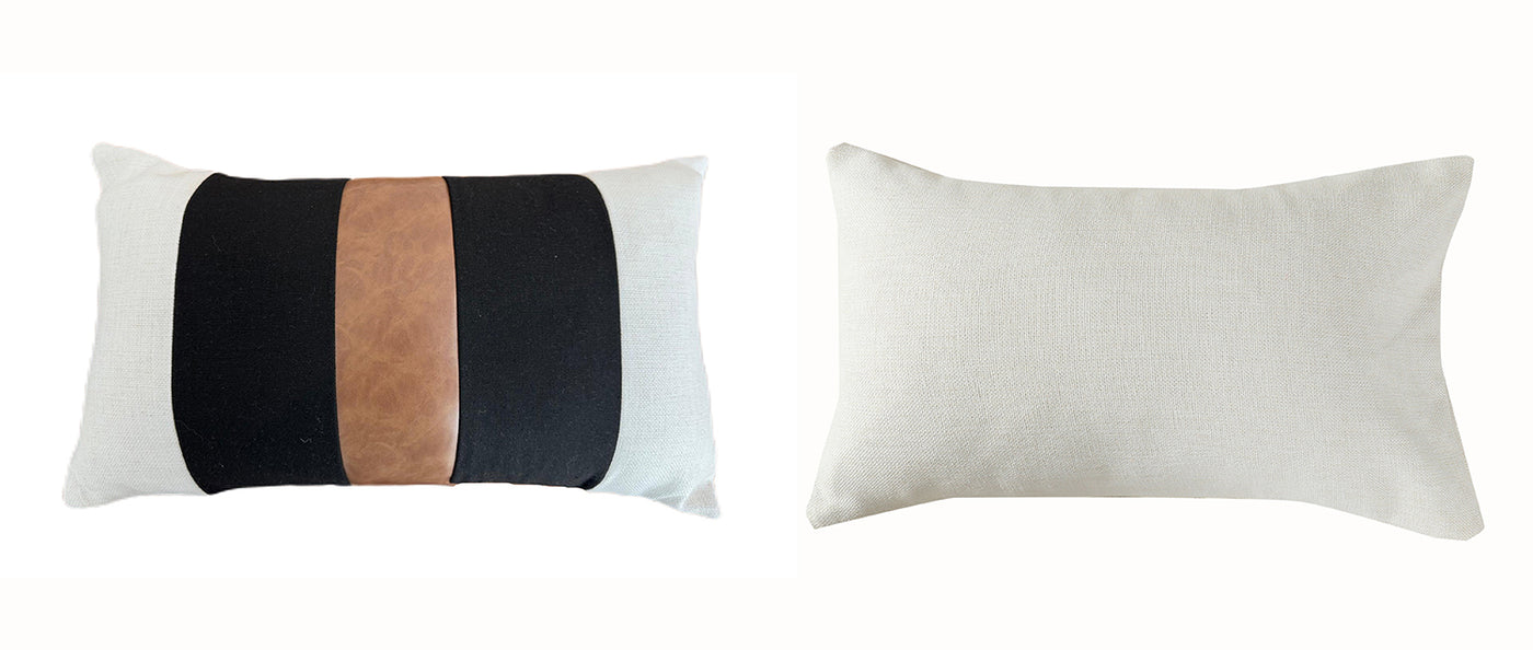 In The Abstract 20" x 12" Cushion - Black, Beige, Brown
