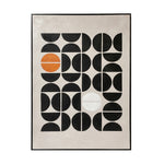 In the Abstract Canvas Wall Art - Orange, Beige, Black