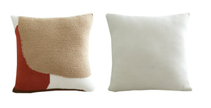 In The Abstract 18" x 18" Cushion - Beige, Red