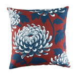 Garden Party Outdoor Decorative Accent Cushion - Red, Blue Floral Garden