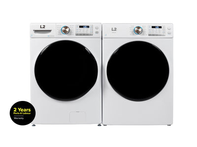 L2 White Front Load Washer (5.2 Cu. Ft) & White Electric Dryer (8.0 Cu. Ft) - LF52N3AWW/LE52N3AWW