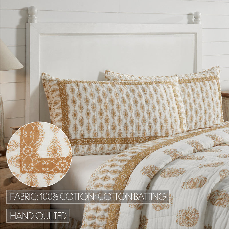 Rosalie King Sham - Gold