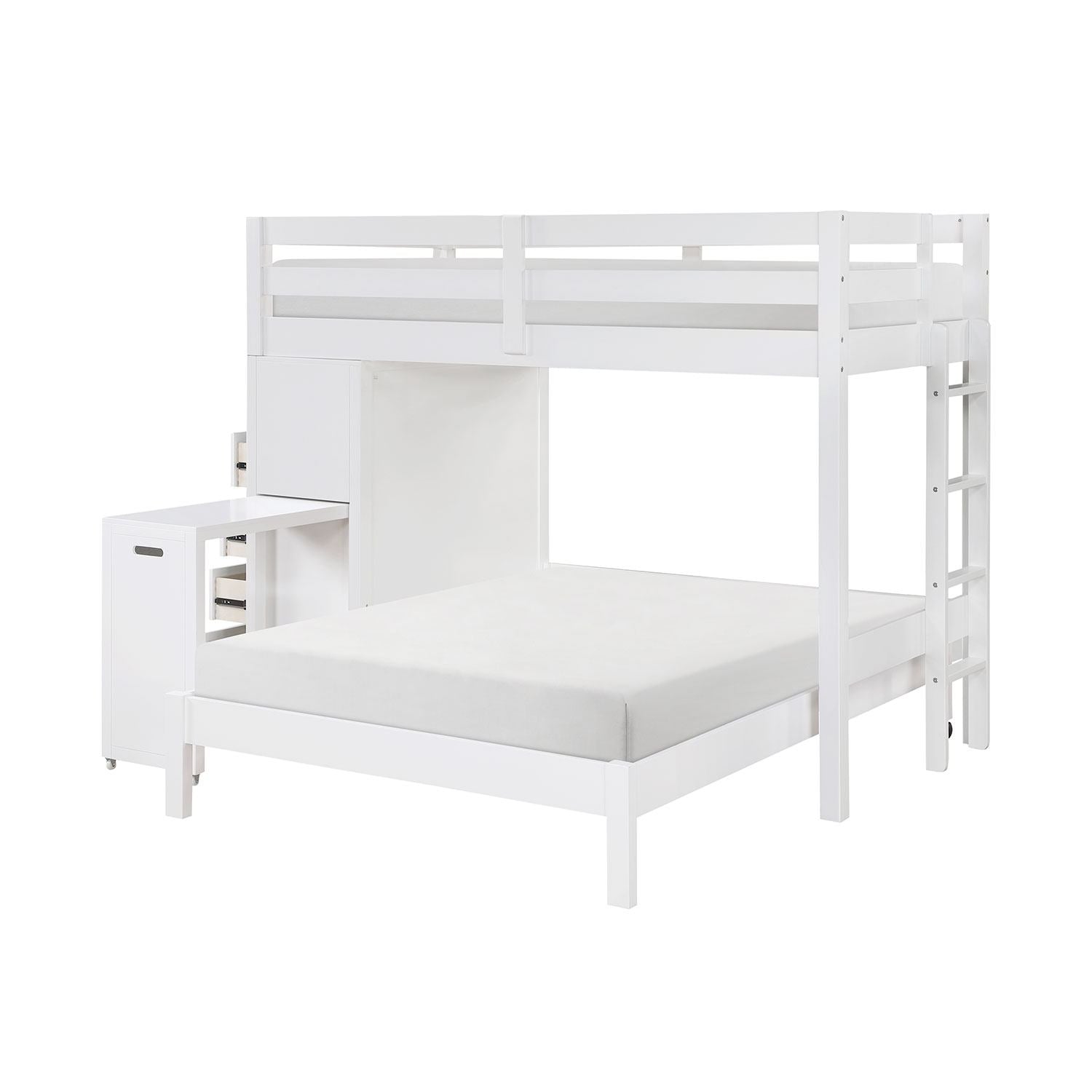 Nest Twin over Full Loft Bunk Bed - White