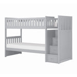 Noelle Twin Step Bunk Bed - Grey