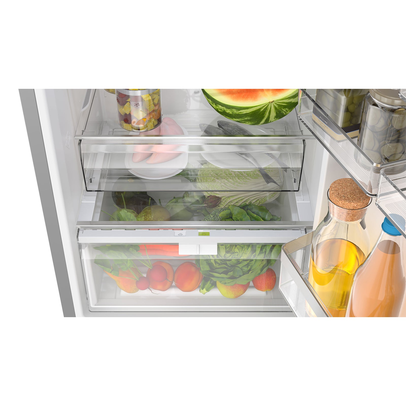 Bosch 24" 12.8 Cu. Ft. Stainless Steel Smart Counter-Depth Bottom-Freezer Refrigerator with Home Connect - B24CB50ESS