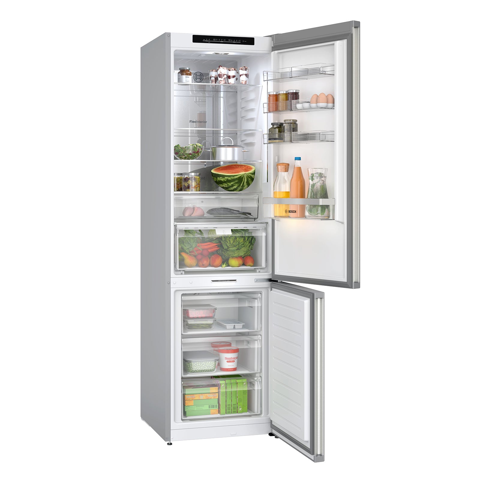 Bosch 24" 12.8 Cu. Ft. Stainless Steel Smart Counter-Depth Bottom-Freezer Refrigerator with Home Connect - B24CB50ESS