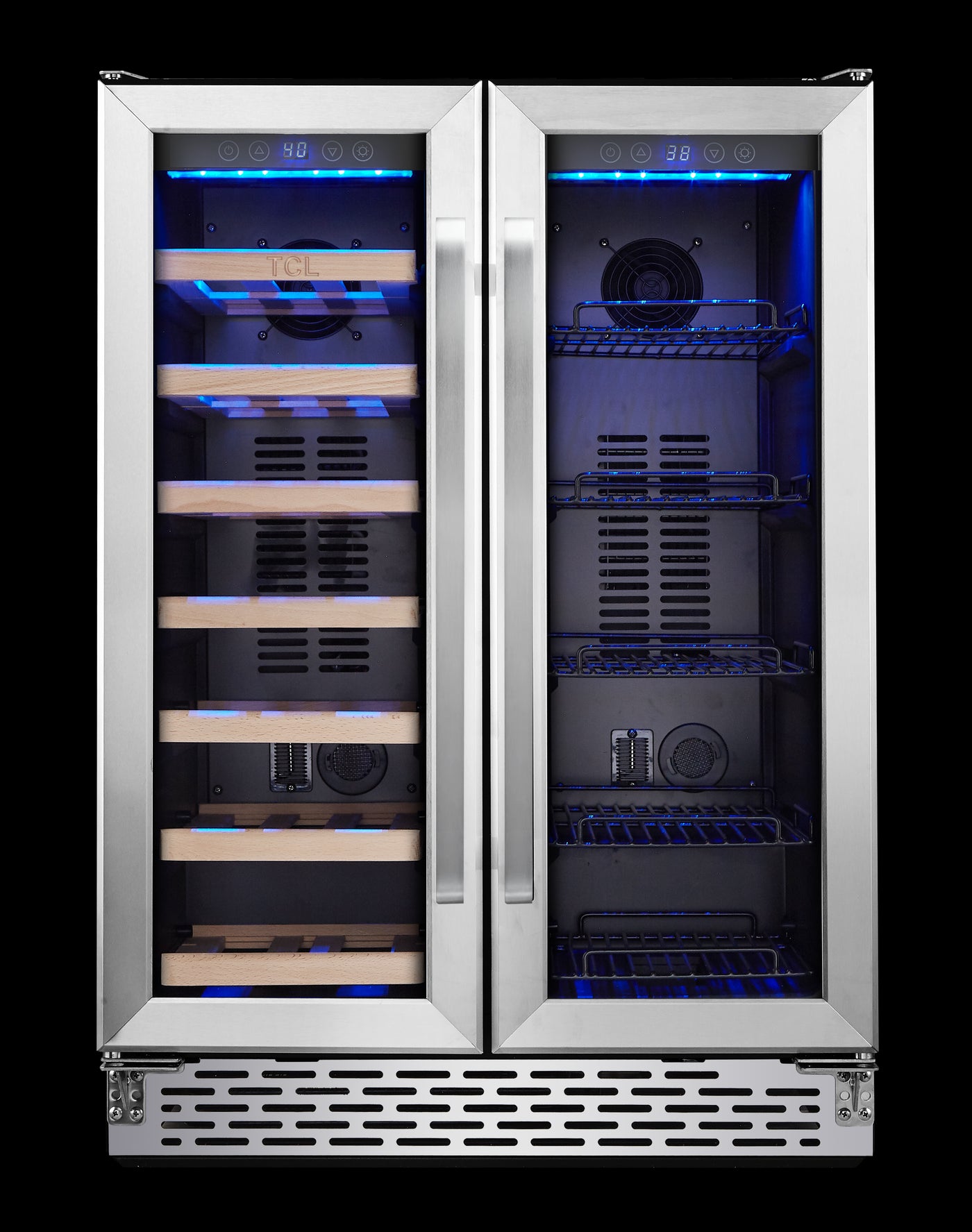 TCL Stainless Steel 20-Bottle Dual Zone Wine Cooler - B422D-3