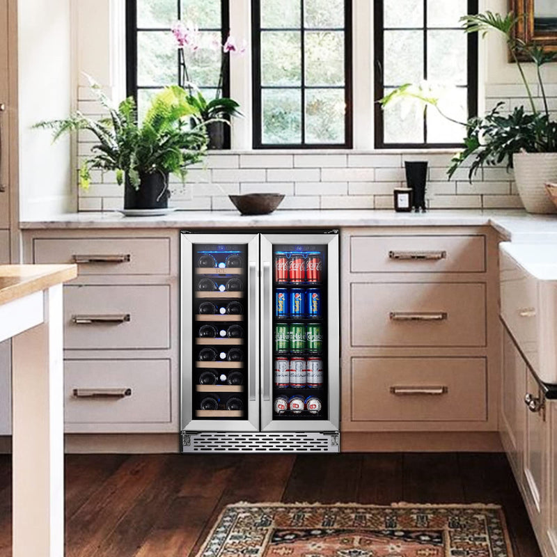 TCL Stainless Steel 20-Bottle Dual Zone Wine Cooler - B422D-3 | Leon's