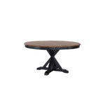 Barrie Extendable Round Dining Table - Brown, Black