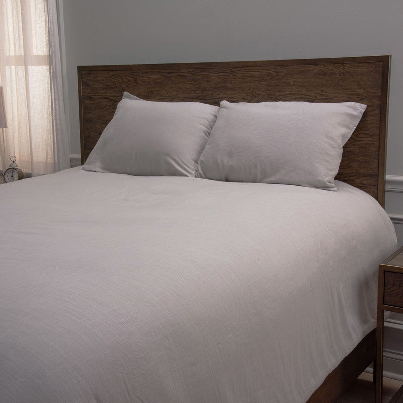 Aubrac Cotton King Comforter Set with 2 King Pillows - Grey