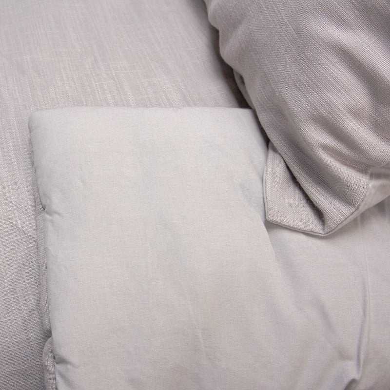 Aubrac Cotton King Comforter Set with 2 King Pillows - Grey