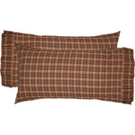 Knightsbridge King Pillow Case - Natural/Cobalt - Set of 2